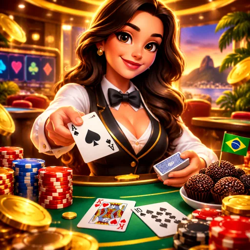 Quadro com pagamentos do blackjack e das apostas laterais