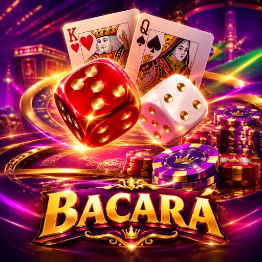 Rodada de Bac Bo com os dois copos de dados sobre a mesa iluminada